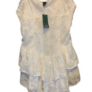 Summer Cotton Dress, Wild Fable, Size L, white and frilly
